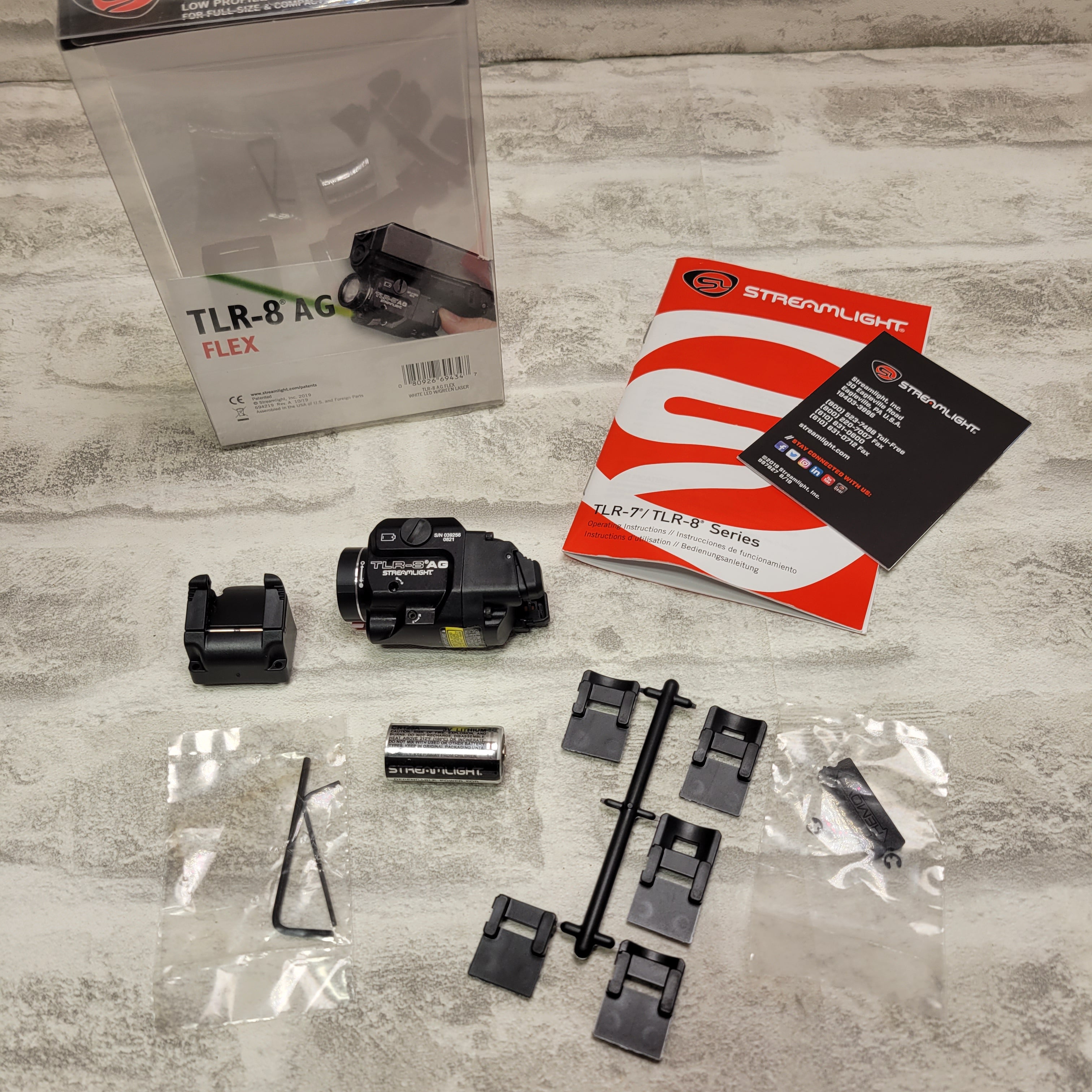 Streamlight 69434 TLR-8 Rail Mounted Tactical Light with Green Laser (7674319372526)